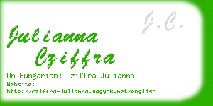 julianna cziffra business card